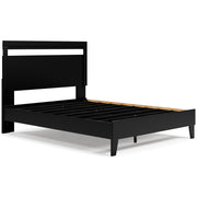 Finch Queen Panel Headboard with Dresser and Chest in Black - PKG017931