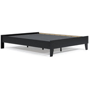 Finch Queen Platform Bed with Dresser and 2 Nightstands in Black - PKG011232