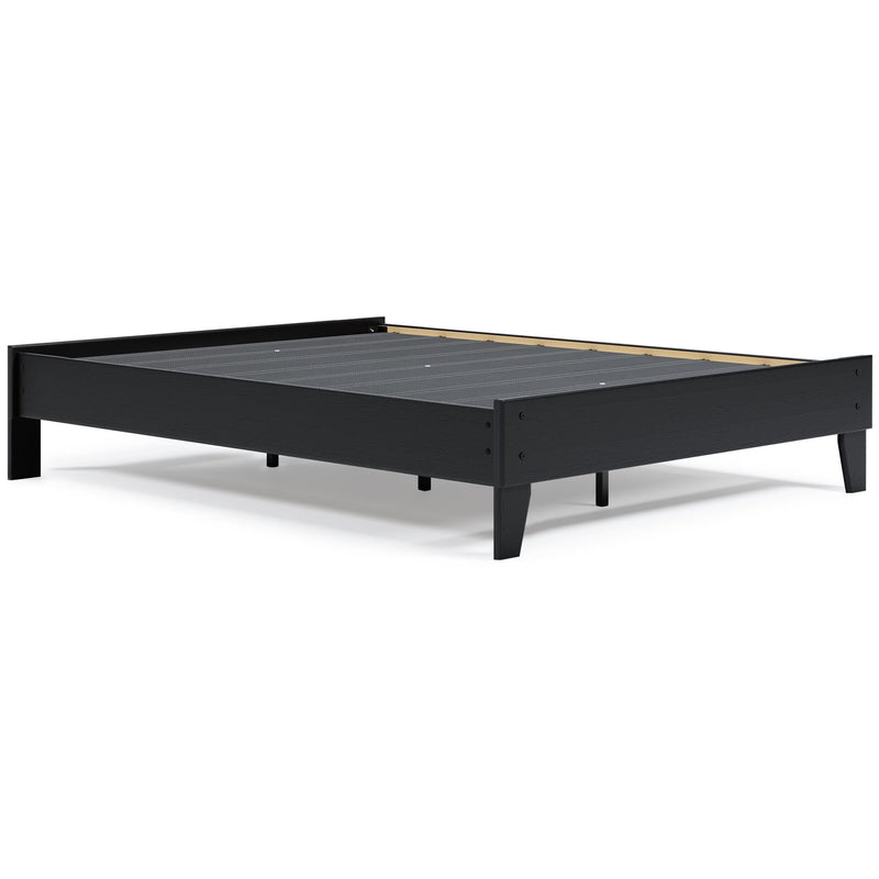 Finch Queen Platform Bed with Dresser and 2 Nightstands in Black - PKG011232