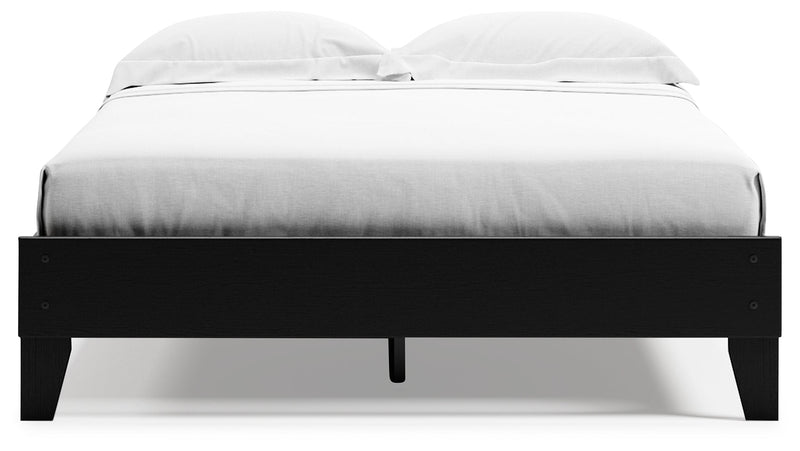 Finch Queen Platform Bed with Dresser in Black from Ashley - Lara Furniture
