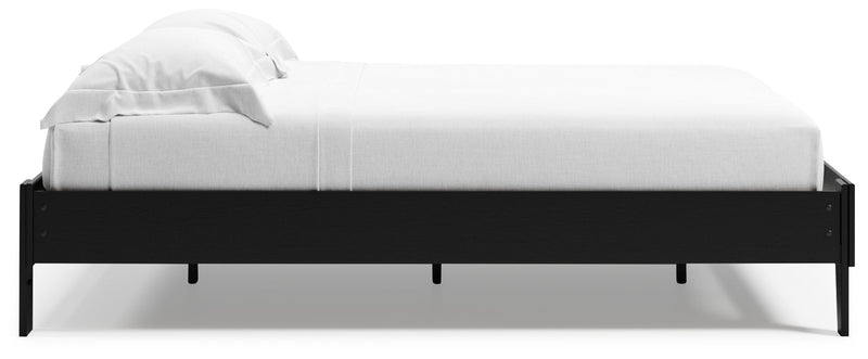 Finch Queen Platform Bed with Dresser in Black from Ashley - Lara Furniture