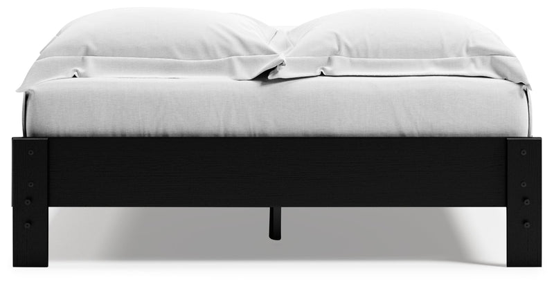Finch Queen Platform Bed with Dresser in Black from Ashley - Lara Furniture