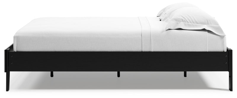 Finch Queen Platform Bed with Dresser in Black from Ashley - Lara Furniture