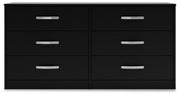 Finch Queen Platform Bed with Dresser in Black from Ashley - Lara Furniture