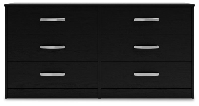 Finch Queen Platform Bed with Dresser in Black from Ashley - Lara Furniture