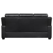 Finley 2-piece Upholstered Padded Arm Tufted Sofa Set Black - 506551-S2