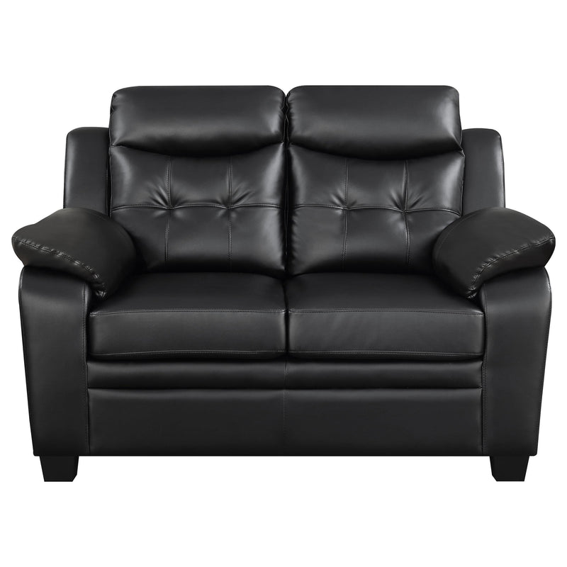 Finley 2-piece Upholstered Padded Arm Tufted Sofa Set Black - 506551-S2