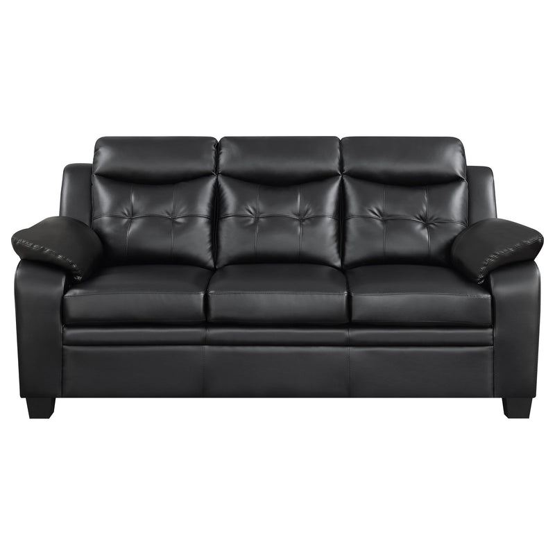 Finley 3-piece Upholstered Padded Arm Tufted Sofa Set Black - 506551-S3