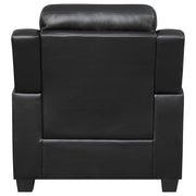 Finley Upholstered Padded Arm Tufted Accent Chair Black - 506553