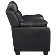 Finley Upholstered Padded Arm Tufted Accent Chair Black - 506553