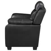 Finley Upholstered Padded Arm Tufted Loveseat Black - 506552
