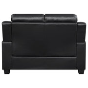 Finley Upholstered Padded Arm Tufted Loveseat Black - 506552