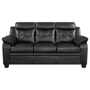 Finley Upholstered Padded Arm Tufted Sofa Black - 506551