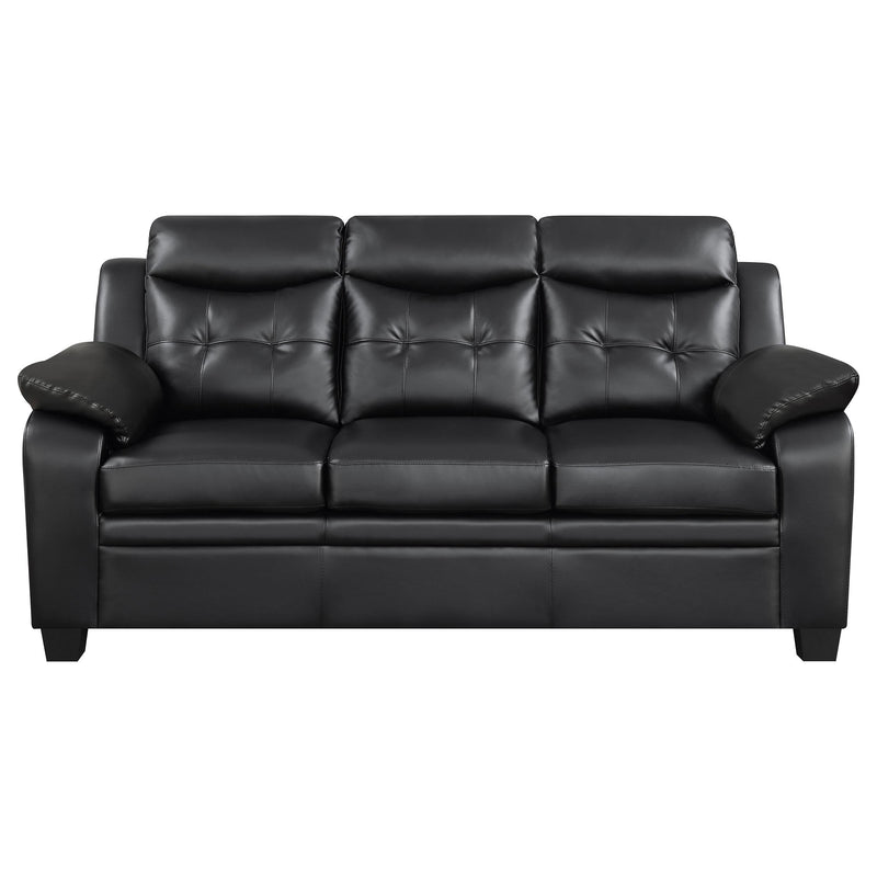 Finley Upholstered Padded Arm Tufted Sofa Black - 506551
