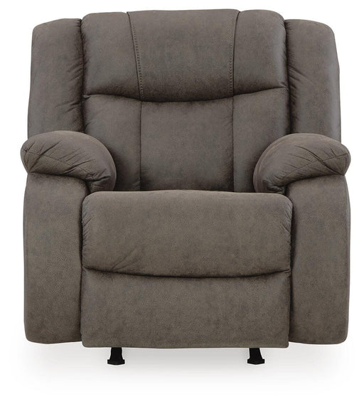 First Base Gunmetal Reclining Loveseat and 2 Recliners - 68804U3