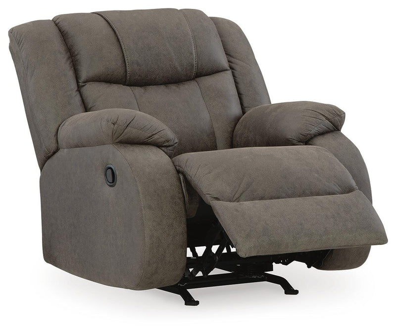 First Base Gunmetal Reclining Loveseat and 2 Recliners - 68804U3