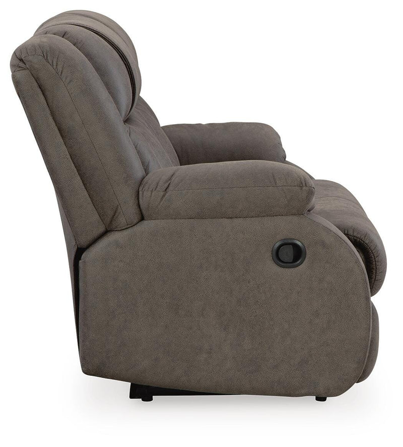 First Base Gunmetal Reclining Loveseat and Recliner - 68804U4