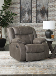 First Base Gunmetal Reclining Loveseat and Recliner - 68804U4