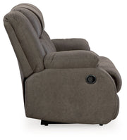 First Base Reclining Loveseat - Lara FurnitureLoveseat