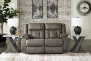 First Base Reclining Loveseat - Lara FurnitureLoveseat