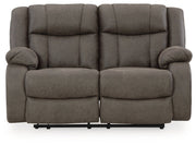 First Base Reclining Loveseat - Lara FurnitureLoveseat
