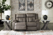 First Base Reclining Loveseat - Lara FurnitureLoveseat