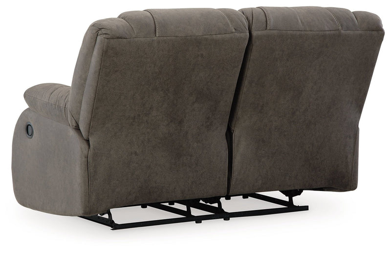 First Base Reclining Loveseat - Lara FurnitureLoveseat