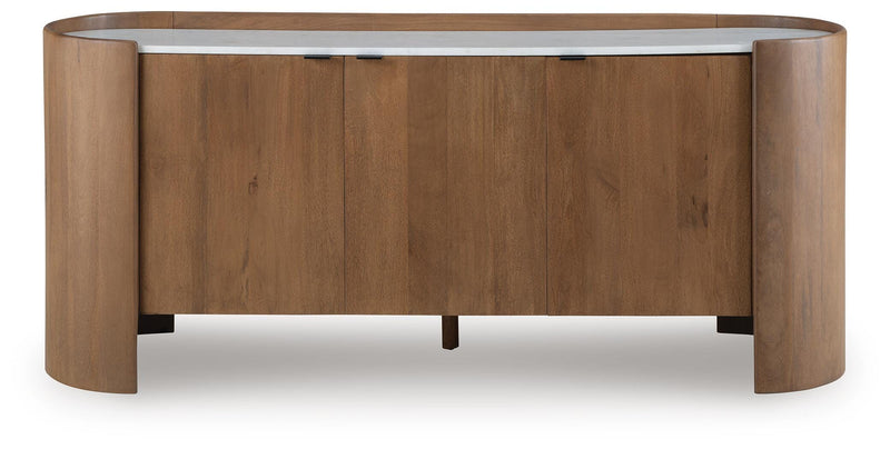 Fitzroy Brown/White Accent Cabinet - A4000688