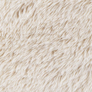 Fitzroy Faux Fur Upholstered Chair Solid Wood Arms Latte - 907533