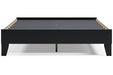 Flannia Black Queen Platform Bed - Gate FurnitureQueen Bed