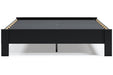 Flannia Black Queen Platform Bed - Gate FurnitureQueen Bed