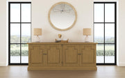Florence 4-door Dining Sideboard Buffet Cabinet Rustic Honey - 180205