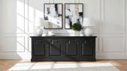 Florence 4-door Dining Sideboard Buffet Distressed Black - 115535