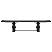 Florence 9-piece 126-inch Extension Dining Table Set Distressed Black - 115531-S9B