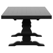 Florence 9-piece 126-inch Extension Dining Table Set Distressed Black - 115531-S9B