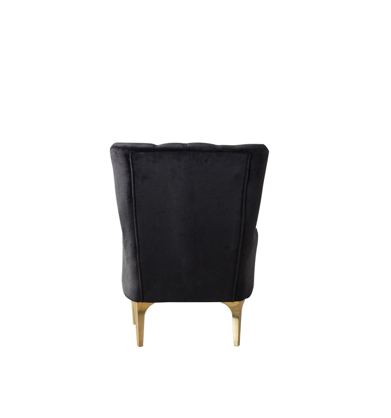 Florence Black Velvet Sofa 88" & Loveseat 64" - FLORENCEBLACK-SL