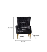 Florence Black Velvet Sofa 88" & Loveseat 64" - FLORENCEBLACK-SL