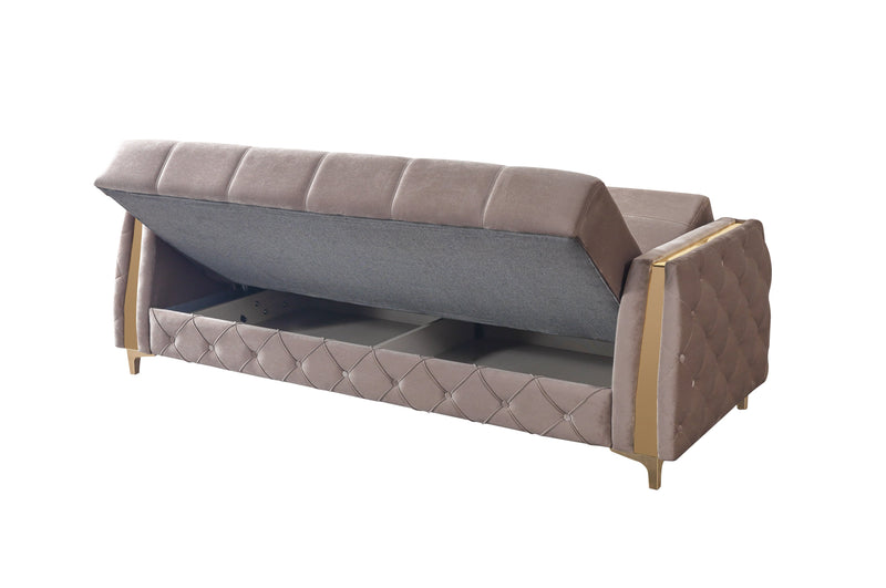 Florence Coffee Velvet Sofa 88" & Loveseat 64" - FLORENCECOF-SL