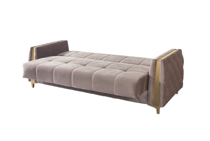 Florence Coffee Velvet Sofabed 88" - FLORENCECOF-S