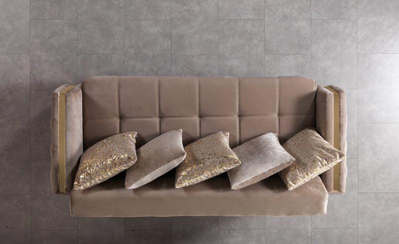 Florence Coffee Velvet Sofabed 88" - FLORENCECOF-S