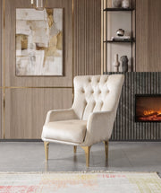 Florence Ivory Velvet Chair - FLORENCEIVORY-CHAIR
