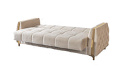 Florence Ivory Velvet Sofa 88" & Loveseat 64" - FLORENCEIVORY-SL