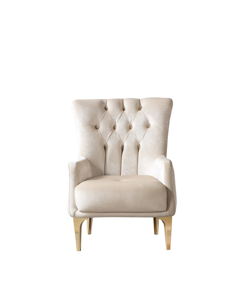 Florence Ivory Velvet Sofa 88" & Loveseat 64" - FLORENCEIVORY-SL