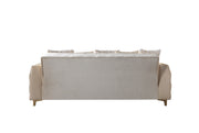 Florence Ivory Velvet Sofabed 88" - FLORENCEIVORY-S