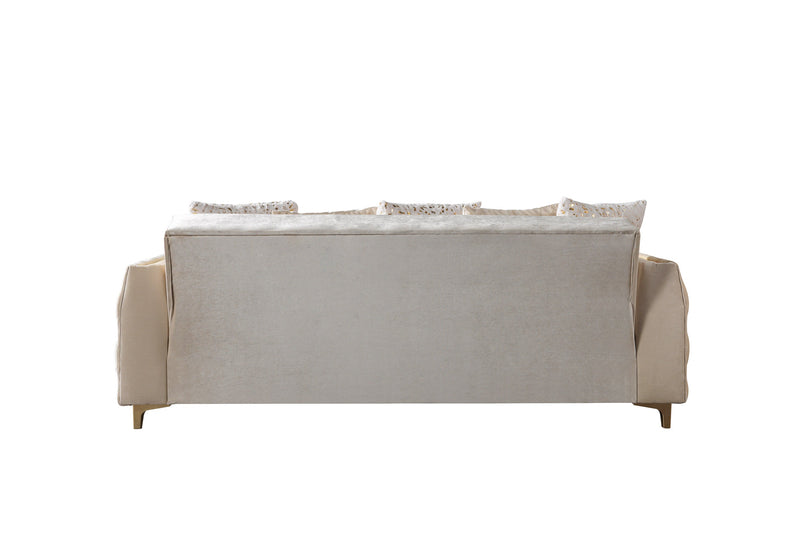 Florence Ivory Velvet Sofabed 88" - FLORENCEIVORY-S