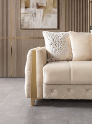 Florence Ivory Velvet Sofabed 88" - FLORENCEIVORY-S