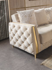 Florence Ivory Velvet Sofabed 88" - FLORENCEIVORY-S