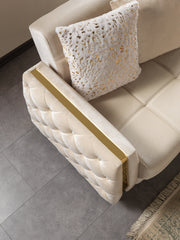 Florence Ivory Velvet Sofabed 88" - FLORENCEIVORY-S