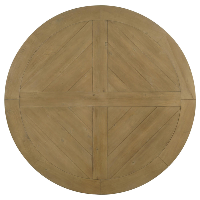 Florence Round 60-inch Wood Dining Table Rustic Honey - 180200
