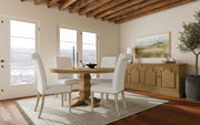 Florence Round 60-inch Wood Dining Table Rustic Honey - 180200